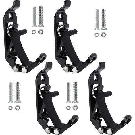 Supports de toit génériques pour bateau (4 pièces), fixations murales, pinces en métal et caoutchouc, noirs (1/5)