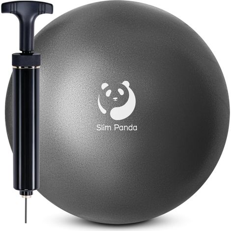 Slim Ballon Pilates Petite,23 cm Anti-Slip Ballon de Gymnastique avec Pompe,Soft Yoga Ball Équilibre pour,Fitness,Entraînement à l'équilibre (Buse Anti-Fuite (1/5)