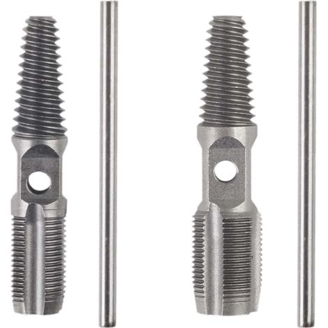 2 pièces Extracteur de vis endommagées et de tuyaux cassés,Extracteur de vis endommagées et de tarauds filetés,Extracteur de Vis à Double Tête,utilisé pour retirer les vis de tuyaux cassées (1/5)