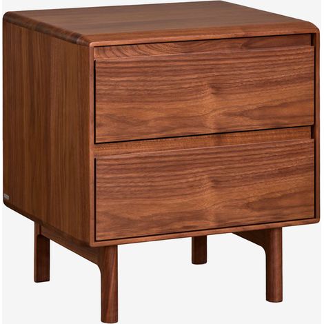 SKLUM Nachttisch 50x40 cm aus Treveris-Holz              Braun Walnuss                     