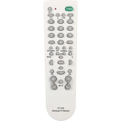 Télécommande TV intelligente universelle, 1 pièce, contrleur de remplacement TV-139F blanc (1/4)