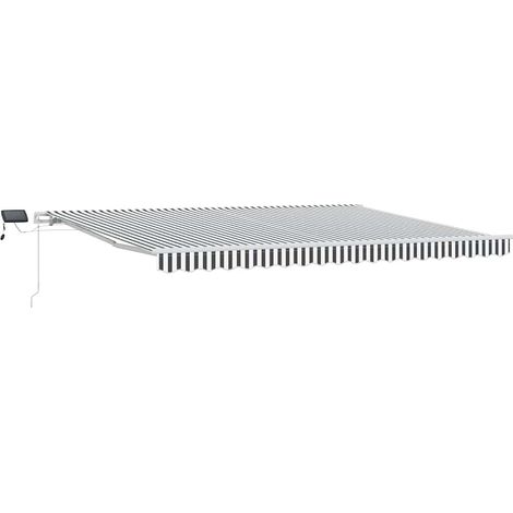 Maison Exclusive - Tenda da Sole Retrattile Manuale con LED Antracite e Bianco