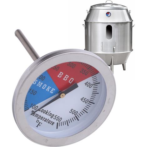 Thermomètre de Cuisson 100 à 550°F, Aiguille Court, Thermomètre Gril en Acier Inoxydable (1/5)