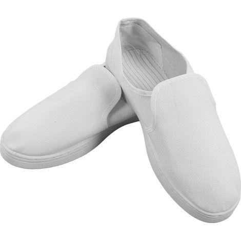 Chaussures de Sécurité Antistatiques PVC Blanc Taille 41 pour Salles Propres Électroniques