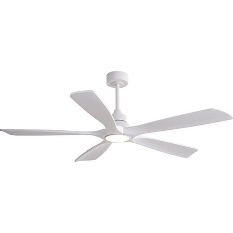 Ventilador de techo de 42 pulgadas blanco con 3 aspas de madera y mando a distancia (1/5)