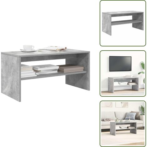 Mobile in legno - vidaXL Mobile Porta TV Grigio Cemento 80x40x40 cm in Legno Multistrato - Tavolo TV