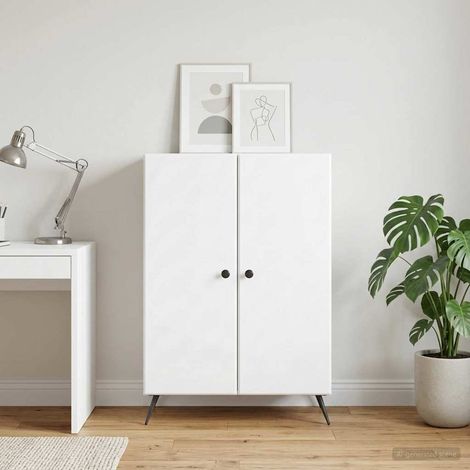 Buffet Blanc 66 x 34,5 x 90 cm Bois d'ingénierie vidaXL (1/5)