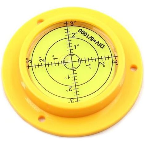 Bullseye Niveau à bulle circulaire rond haute précision 90 mm avec trous de montage pour camping-car (1/4)