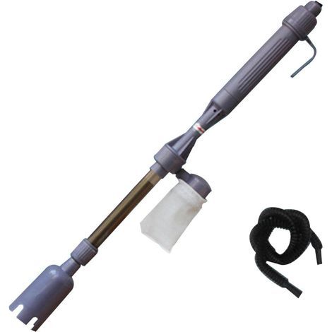 Elektrischer Aquarium-Staubsauger, einziehbarer Siphon 57–69 cm, Fördermenge 520 l/h, Reinigung von Kies und Algen (1/5)