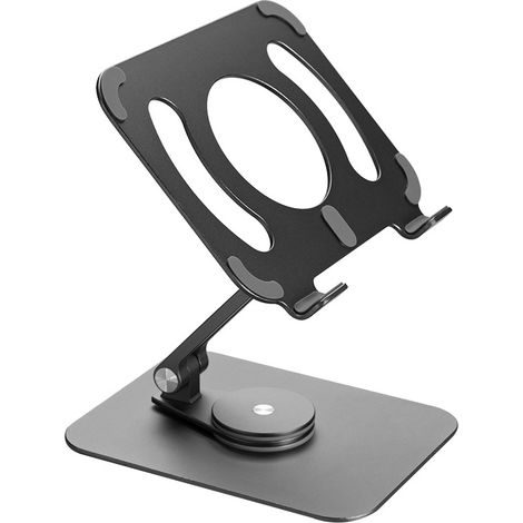 Support de tablette flexible rotatif à 360° en alliage d'aluminium, support pour ordinateur portable et bureau (1/5)