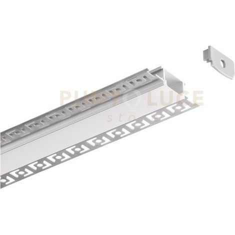 GSTP170- PROFILO IN ALLUMINIO A SCOMPARSA PER CARTONGESSO COLORE GRIGIO PIU DIFFUSORE MT2 L.2,75CM