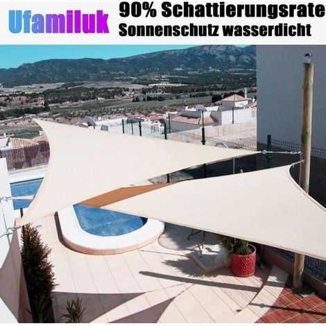 Sonnensegel 2x2,5m, wasserdicht, 95% UV-beständig, wetterfest, für Terrasse, Garten, Pool, Garten, Außenbereich, anthrazit, rechteckig (1/4)