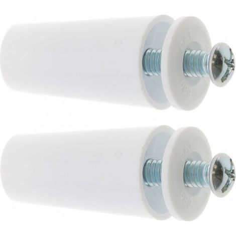 8x Butée d'arrêt de lame finale de volet roulant cône Ø18mm longueur 37mm en PVC avec rondelle et vis Store Fenêtre Enroulement Déroulement Coffre Universel, blanc