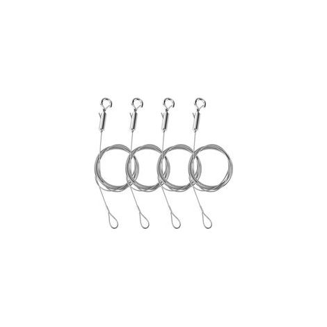 4 Pièces Câble en Acier Inoxydable, Fil Suspension Tableau en Acier Inoxydable, Fil de Suspension Réglable photo pour Miroir Lampe Légère Panneau d'Affichage (1.5mm1m) (1/5)