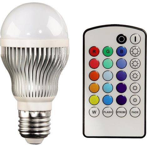 Ampoule LED E27 5W en forme d'ampoule à incandescence multicolore avec télécommande
