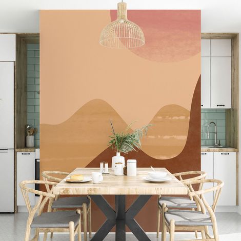 Papier peint panoramique - Montagnes Boho - 130 cm x 195 cm (1/4)