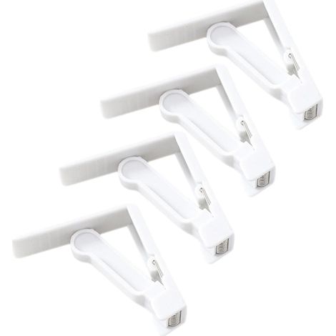 Stück Tischdeckenklammern Weiß aus Abs mit Federdesign (1/5)