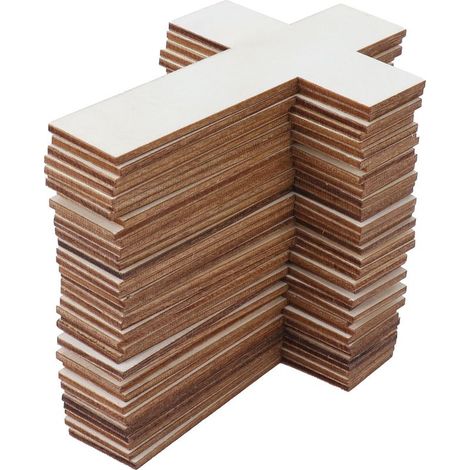 DIY-Set mit 36 Holzkreuzen zur Dekoration des Esstisches bei Familienfeiern oder Hochzeitsfesten. (1/5)