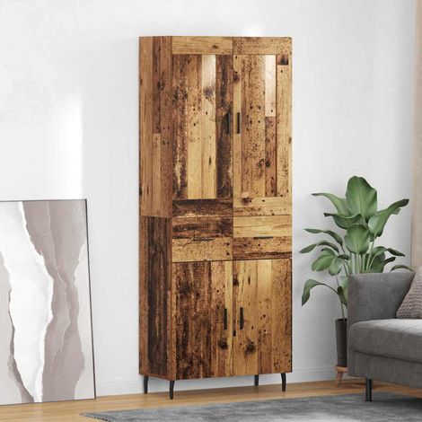 Highboard mit Schubladen 2 pcs Altholz Holzwerkstoff