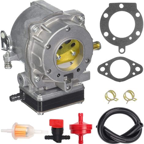 693480 Carburatore di ricambio per motori V-Twin Briggs & Stratton 42E707 42E777 42A707 42A777, per LT1000 87-96 16-21CV Carb, con guarnizioni di carburante e filtro di carburante (1/5)