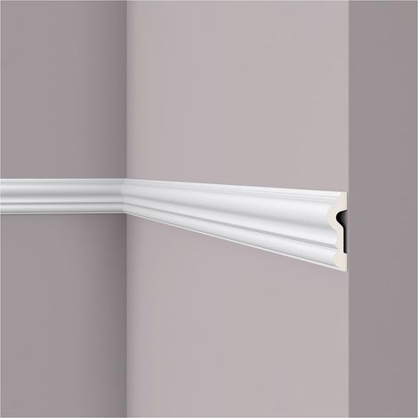 Moldura para pared NMC Z13 ARSTYL Noel Marquet Perfil de estuco Moldura flexible Moldura decorativa diseño moderno blanco 2 m (1/5)