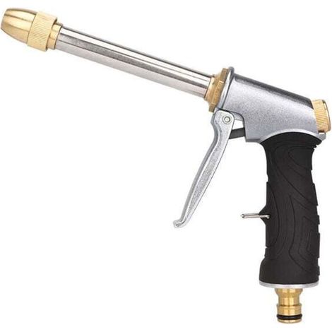 Pistolet à eau haute pression, pistolet à eau haute pression recouvert de caoutchouc, brosse d'arrosage de jardin, outil de lavage de voiture (1/5)