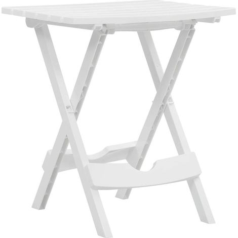 vidaXL Mesa de jardín plegable blanco 45,5x38,5x50 cm (1/5)