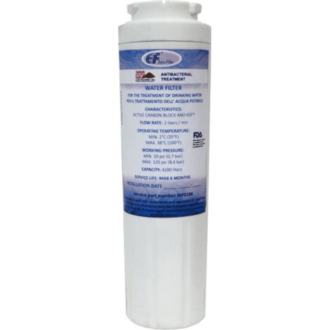 Euro Filter WF028K – Cartuccia filtro acqua per frigorifero compatibile con Bosch Siemens AEG Whirlpool Samsung LG