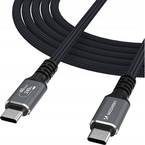 Thunderbolt 4 USB-C-Kabel 240 W 4K 1 m – Schwarz