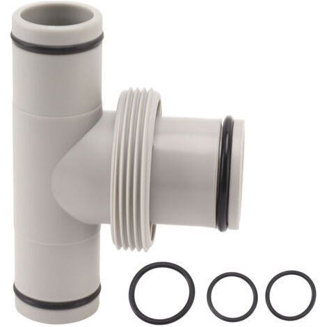 Swimming Pool Hose Adapter, T Shape Threaded Pump Connector, 1.5in to 1.25in Connecting Plunger, for Maintenance (1/5)