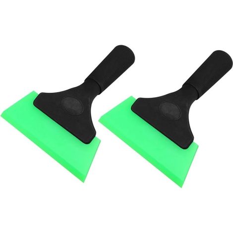 2 pièces raclette pour film, ergonomique avec manche confortable, 18 x 13 cm, pour pose et retrait de film teinté sur vitres automobile et domestiques (1/5)