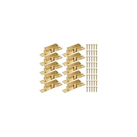BRAVIX 10 Stück Kugelriegel aus massivem Messing, Rollenriegel, Doppelkugelriegel für Schränke und Möbel
