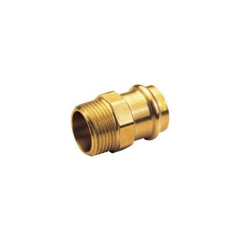 Adaptador de boquilla, macho, 18 x 3/4 bronce B Press Gas (1/4)