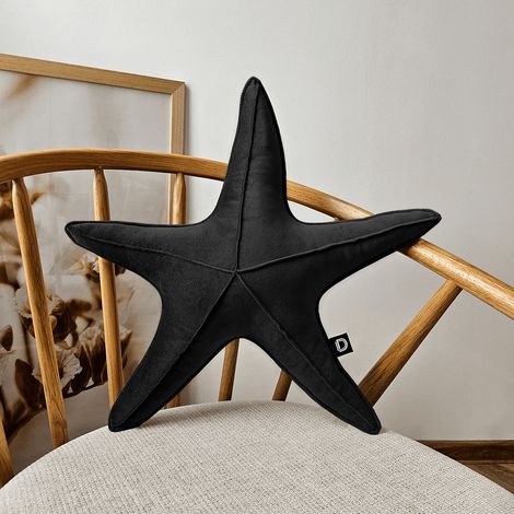 Großes Samtkissen in Seesternform VE2219 schwarz (1/2)