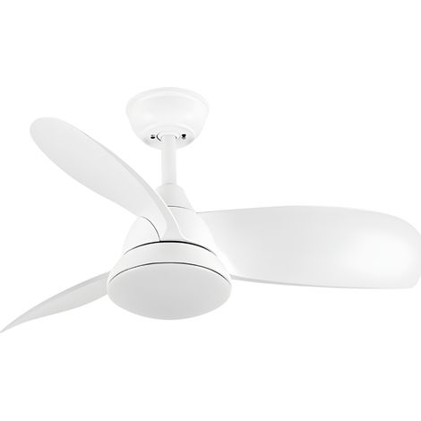 [PRODOTTO USATO] Abrila -Fan DC ATOMO Colore White con threeblades 33 Temperatures - de Light Con timer e telecomando incluso  Frame House Style e Boho Chic