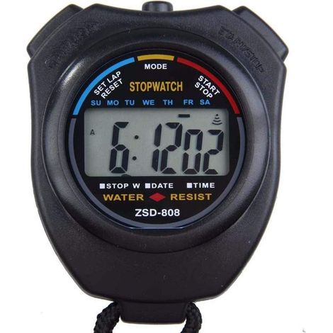 1 Chronomètre numérique, grand écran LCD, étanche, précision 1/100e, pour sport, arbitrage, fitness (1/5)