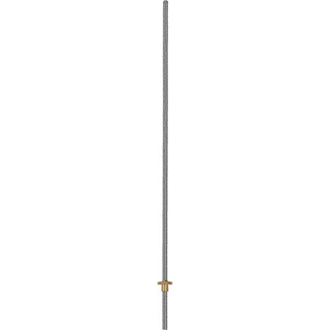 500 mm T8 Gewindespindel und Messingmutter (Gewinde, 2 mm Steigung, 4-gängig, 8 mm Steigung) für die Z-Achse eines 3D-Druckers (1/5)
