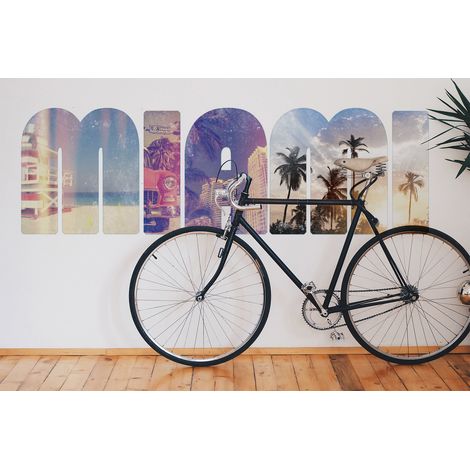 Sticker mural Miami - Décoration murale 37 cm X 120 cm - Autocollant mural pour décoration intérieure (1/4)