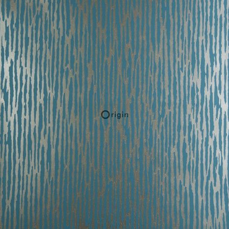 papier peint camouflage bleu canard - Origin Wallcoverings