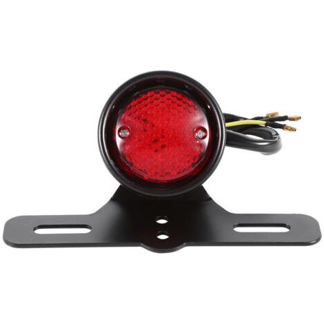 BUNTHAUS Moto LED rétro rouge feu stop frein arrière pour Honda/Yamaha