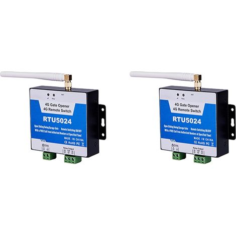 2X RTU5024 Ouvre-Porte Gsm ContrôLeur D'AccèS Automatique de Porte 4G GSM Ouvre-Porte Téléphone Gratuit Télécommande de Garage
