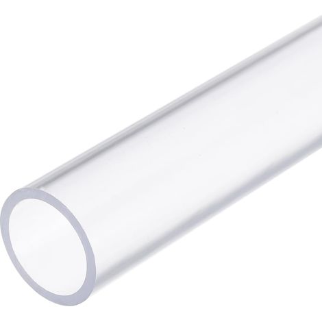 Tube Rigide en PVC Rond 25.6mm ID 32mm OD 0.35M Tuyau PVC Résistant aux Chocs pour Conduite d'Eau, Aquarium, Serre de Jardin, Transparent (1/5)