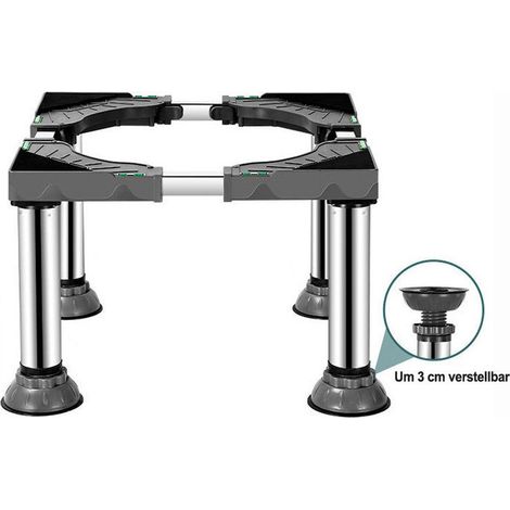 Sockel für Waschmaschine, Sockel für Waschmaschine und Trockner mit Anti-Vibrations-Füßen, hohes Gewicht, rutschfest und praktisch (1/5)