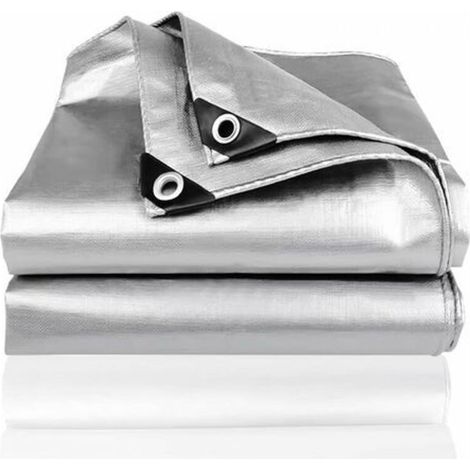 2 unités – Bâche de protection en toile imperméable résistante, 3 m, avec anneaux métalliques, idéale pour bois de chauffage, jardin, voiture et stockage extérieur (1/5)