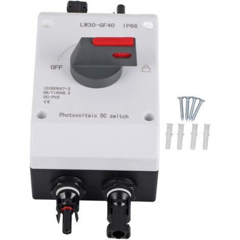 QORVA-Isolateur photovoltaque DC, interrupteur solaire, étanche IP66, interrupteur isolé pour camping-car à énergie solaire, 1500V DC 32A 4P