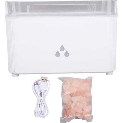 Diffuseur huile essentielle 160ml flamme feu – Aromathérapie brume froide humidificateur parfum arrêt auto 7 couleurs maison pièce blanc, parfum (1/5)