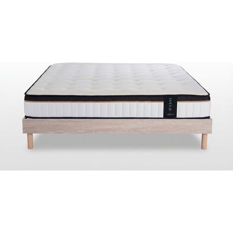 Ensemble Matelas EMERAUDE et Sommier SÉLÉNA - 24 cm d'épaisseur - Accueil moelleux, soutien mi-ferme (1/5)