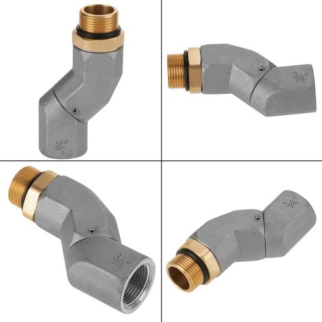 Raccord universel rotatif 360° BSPP 3/4" pour flexible carburant, accessoire pistolet, joint pivotant en acier, connexion étanche, compatible tuyaux essence et diesel. (1/5)