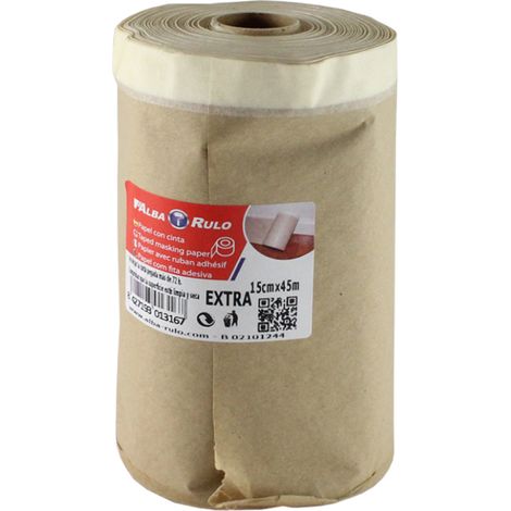 PAPEL CON CINTA ADHESIVA 013167 150MMX45MT ROLLO 45 M (1/2)