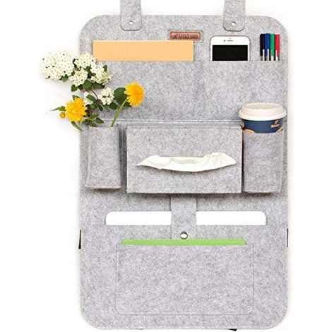 Auto-Rücksitz-Organizer mit mehreren Taschen, 62 x 41 cm, Hellgrau